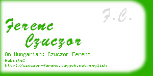 ferenc czuczor business card